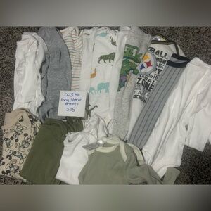 Baby Boy Long Sleeve Onesies Set